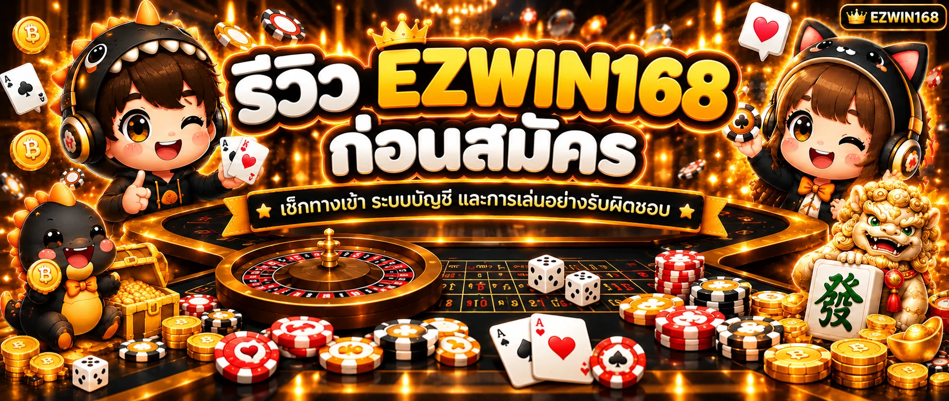EZWIN168 รีวิวก่อนสมัคร ทางเข้ากับบัญชีปลอดภัย